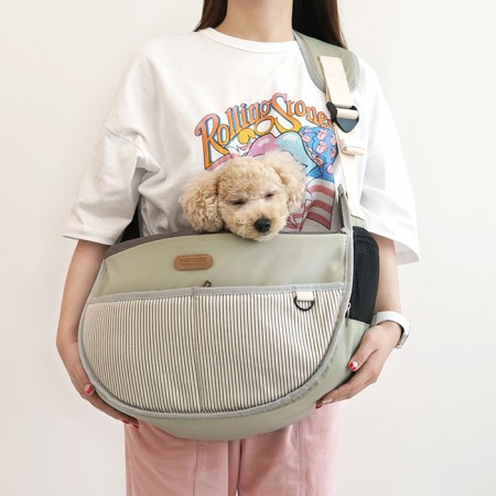 ParisDog 寵物外出條紋斜背包
