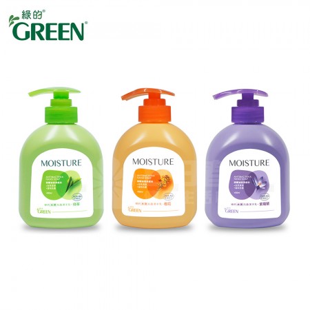 Green 綠的 MOISTURE水潤抗菌潔手乳-綠茶/橙花/紫羅蘭(洗手乳400ml)