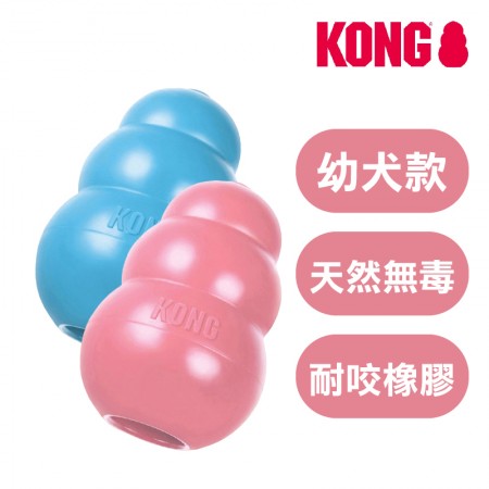 KONG 超耐咬葫蘆玩具 (粉藍隨機-幼犬) 美國製造 寵物玩具 漏食球