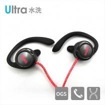 【TOPLAY聽不累】懸浮式水洗運動耳機/防水耳機 (陽光紅)