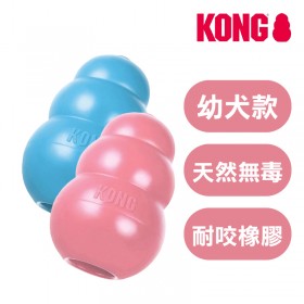 KONG 超耐咬葫蘆玩具 (粉藍隨機-幼犬) 美國製造 寵物玩具 漏食球